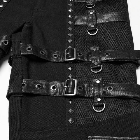 Metal punk stretch pants