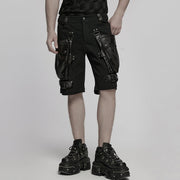 Punk oversized wrinkled shorts