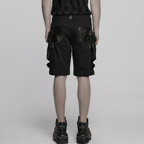 Punk oversized wrinkled shorts