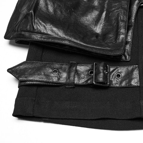 Punk oversized wrinkled shorts