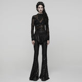 Goth Flared Skirt Pants