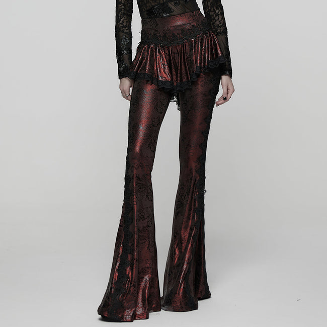 Goth Flared Skirt Pants