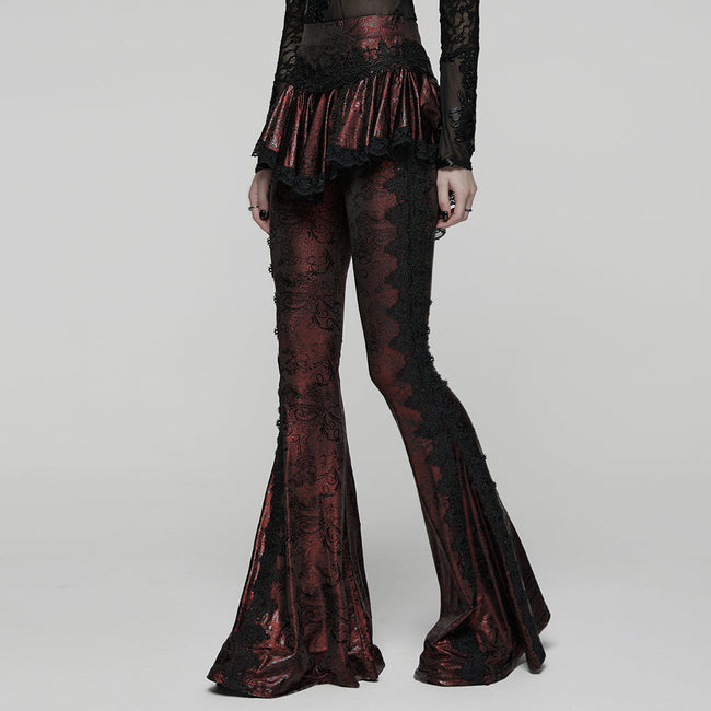 Goth Flared Skirt Pants