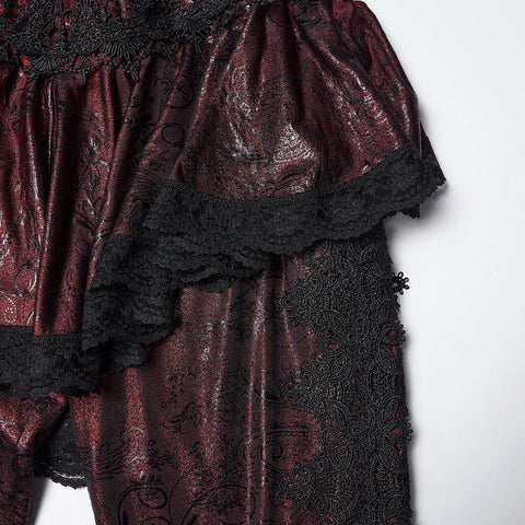 Goth Flared Skirt Pants