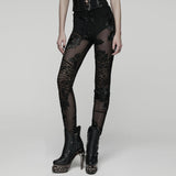 Goth Floral Lace Leggings
