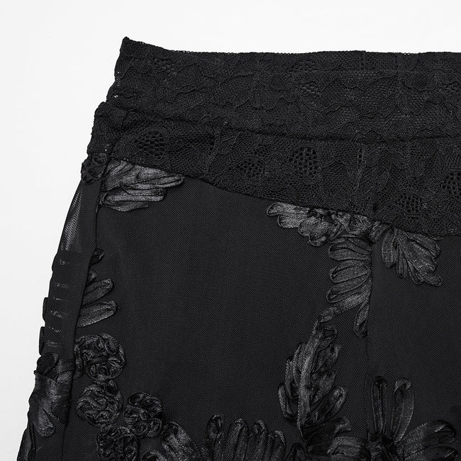 Goth Floral Lace Leggings