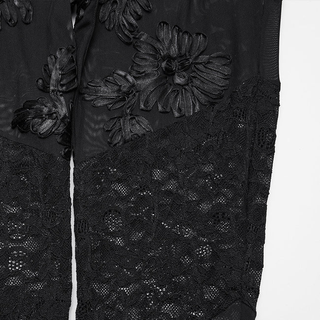Goth Floral Lace Leggings