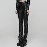 Punk Woven-Cross Leggings