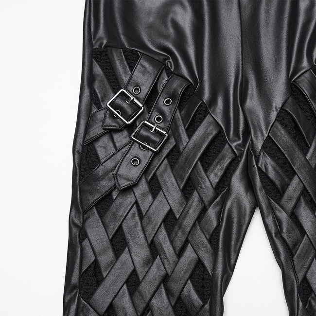 Punk Woven-Cross Leggings
