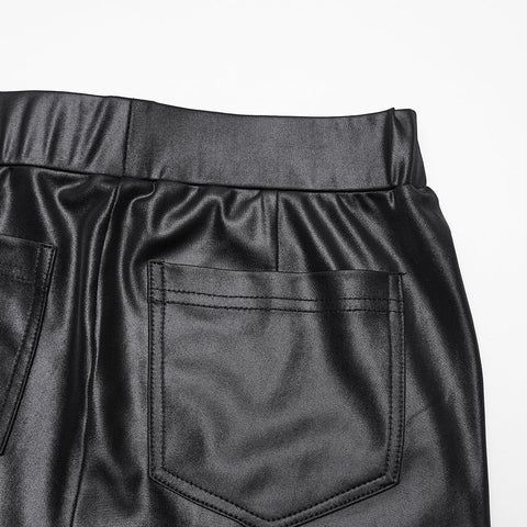 Punk Woven-Cross Leggings