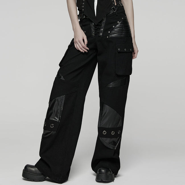 Punk Low-waist Wide-Leg Pants