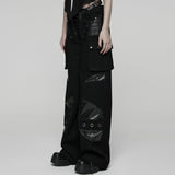 Punk Low-waist Wide-Leg Pants