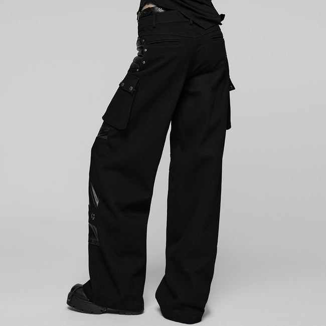 Punk Low-waist Wide-Leg Pants
