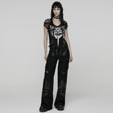 Punk Low-waist Wide-Leg Pants
