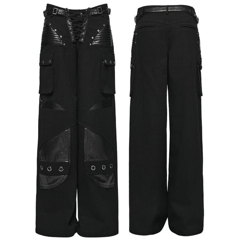 Punk Low-waist Wide-Leg Pants