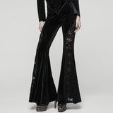 Goth Velvet Flared Trousers