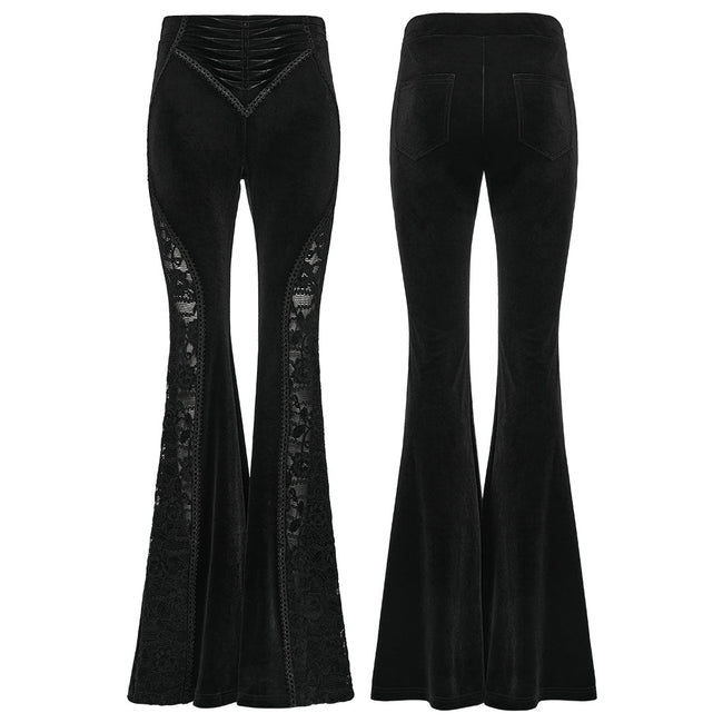 Goth Velvet Flared Trousers