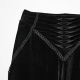 Goth Velvet Flared Trousers