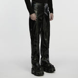 Cyberpunk straight leather pants