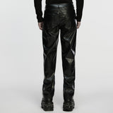 Cyberpunk straight leather pants