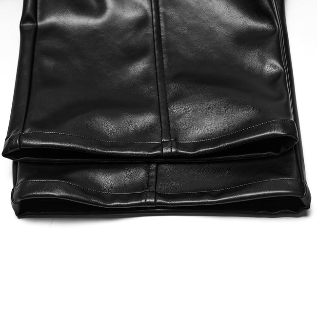 Cyberpunk straight leather pants