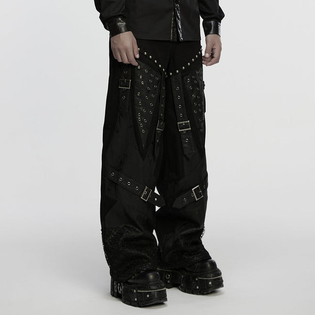 Punk street rock straight pants