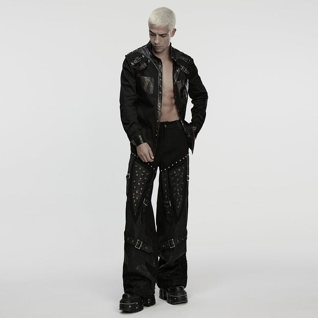 Punk street rock straight pants