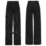 Punk street rock straight pants