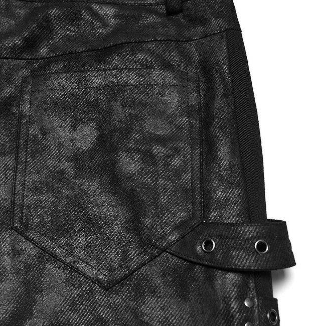 Punk mottled printed pants