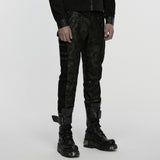 Punk mottled printed pants