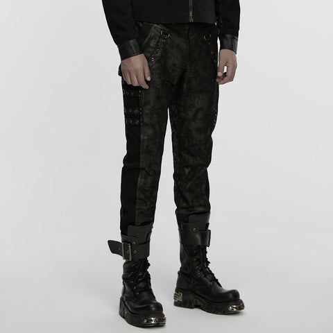 Punk mottled printed pants