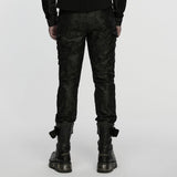 Punk mottled printed pants