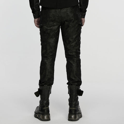 Punk mottled printed pants