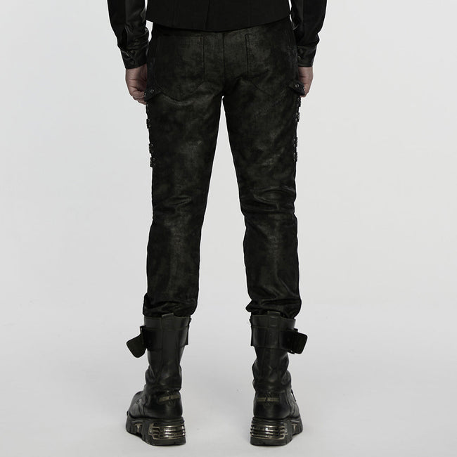 Punk mottled printed pants
