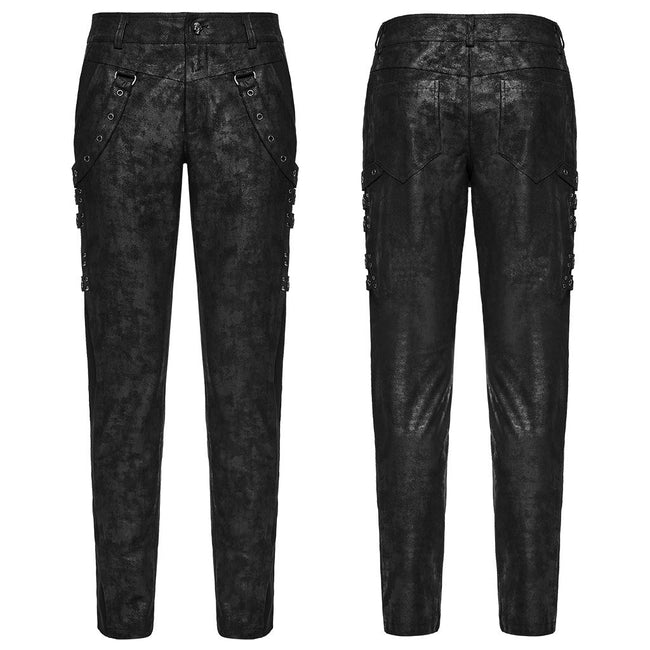 Punk mottled printed pants