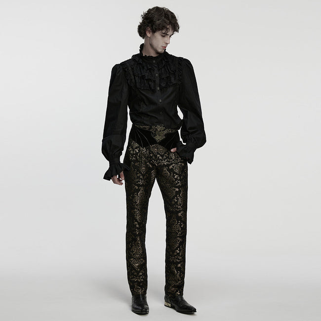 Gothic Retro Jacquard Embroidered Pants