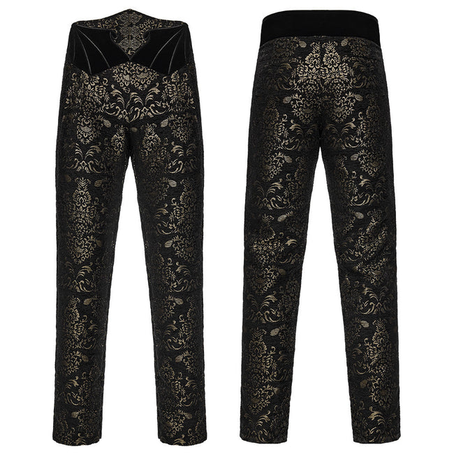Gothic Retro Jacquard Embroidered Pants