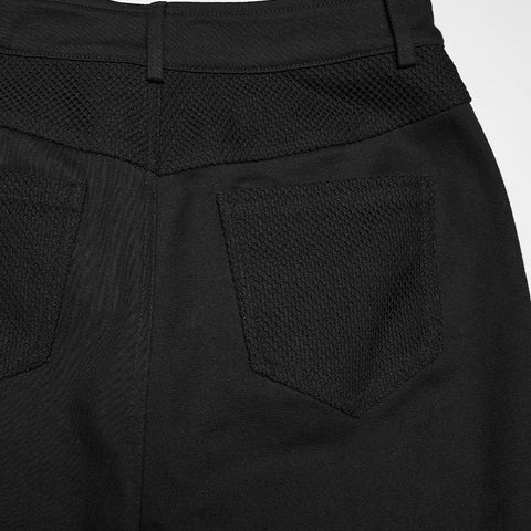 Punk mesh flared pants
