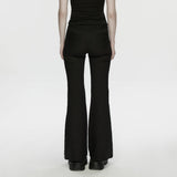 Punk mesh flared pants