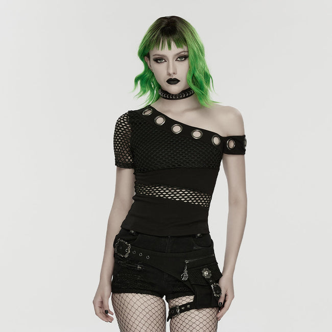 Punk denim tattered shorts