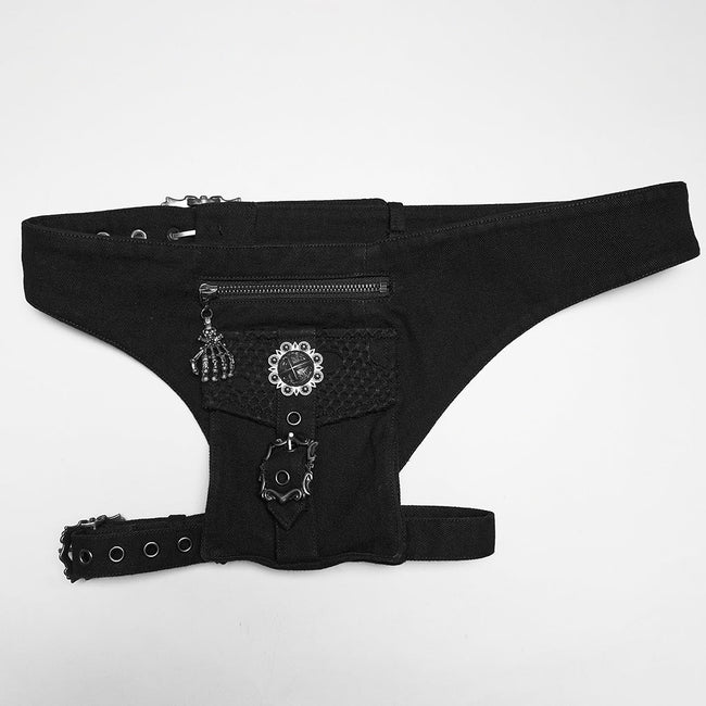 Punk denim tattered shorts