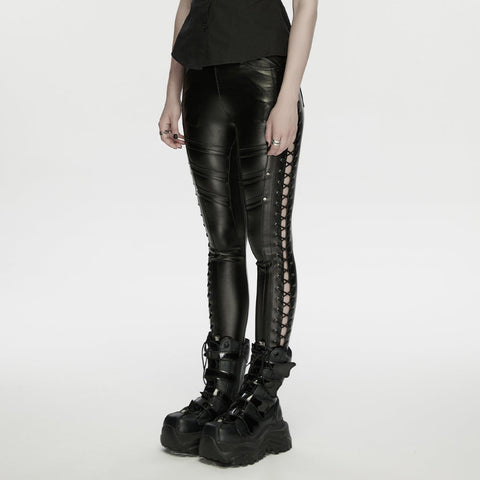Punk drawstring leggings