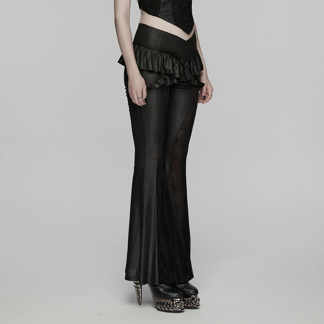 Goth elegant flared pants
