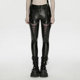 Cyberpunk leather leggings