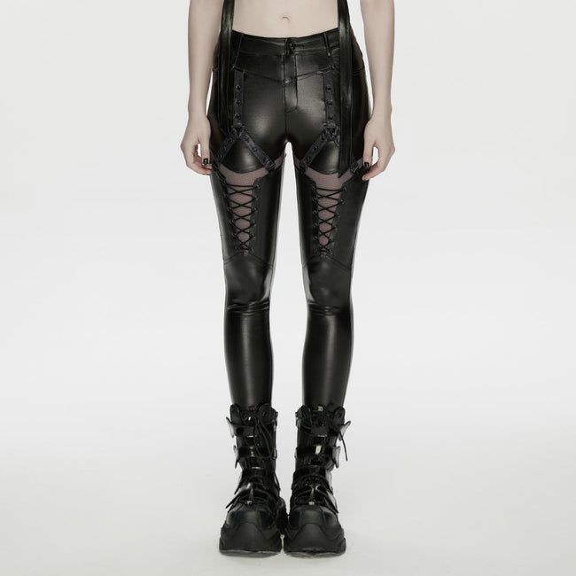 Cyberpunk leather leggings