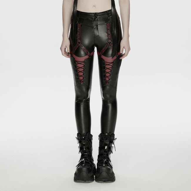 Cyberpunk leather leggings