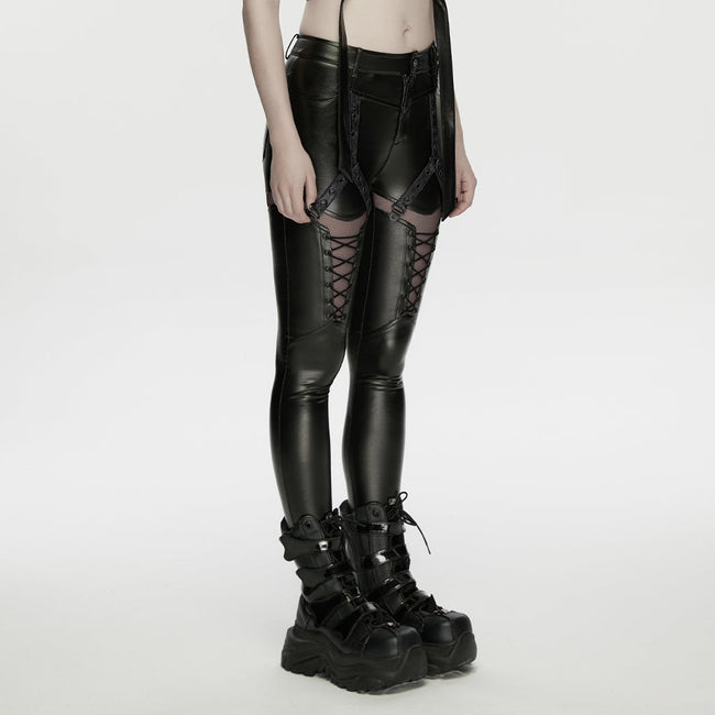 Cyberpunk leather leggings