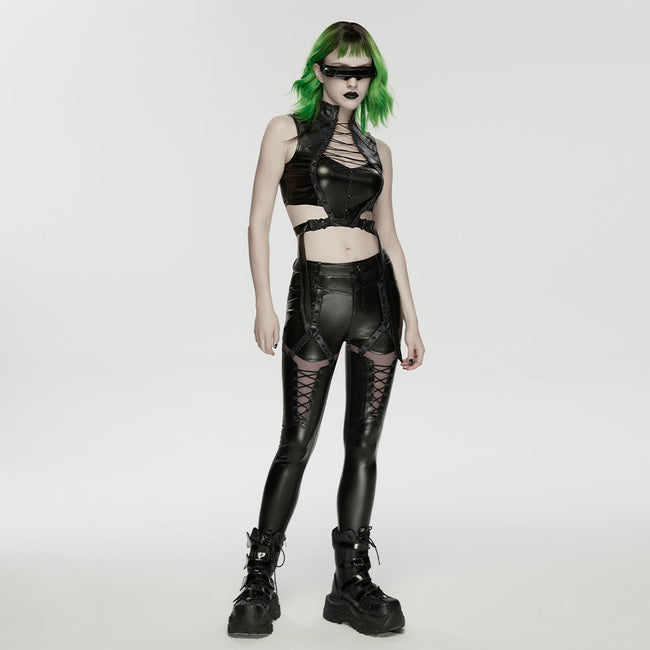 Cyberpunk leather leggings