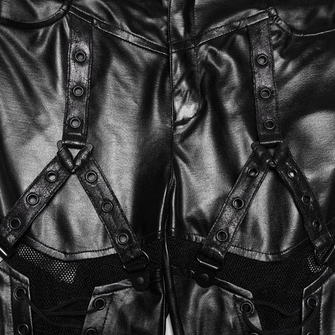 Cyberpunk leather leggings