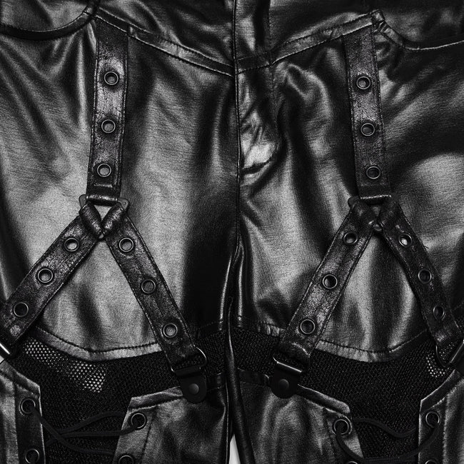 Cyberpunk leather leggings